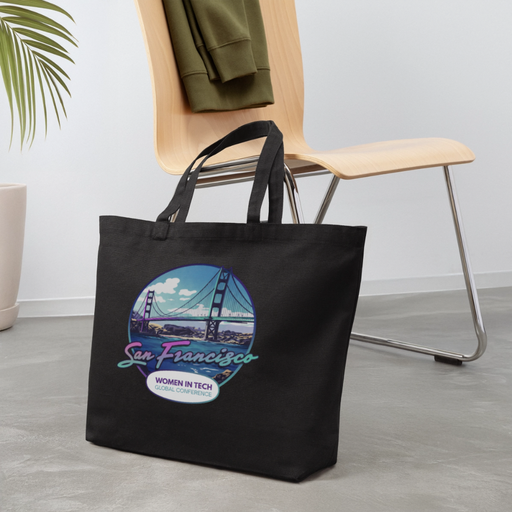 Eco-Friendly Cotton Tote - Women in Tech Global Conference Collection - black