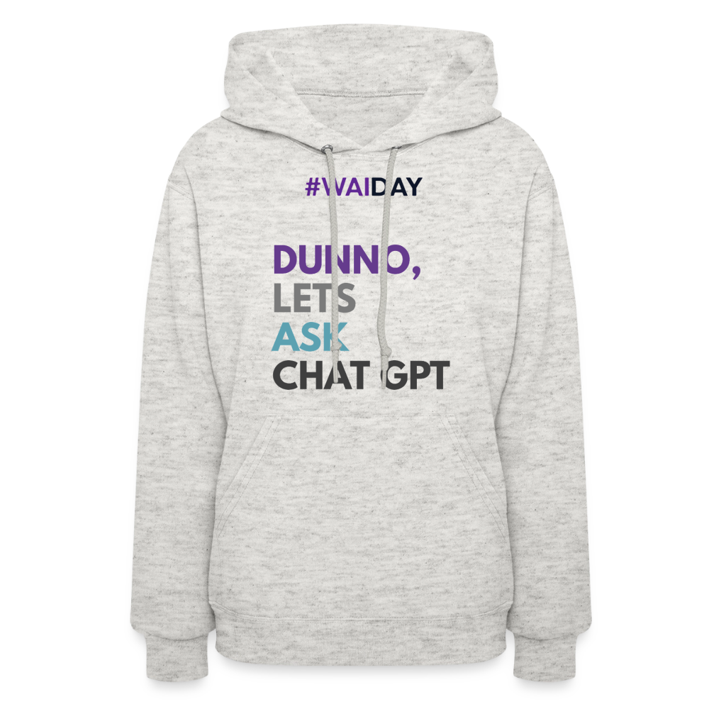 Women's Hoodie - Women In AI Day Edition - heather oatmeal