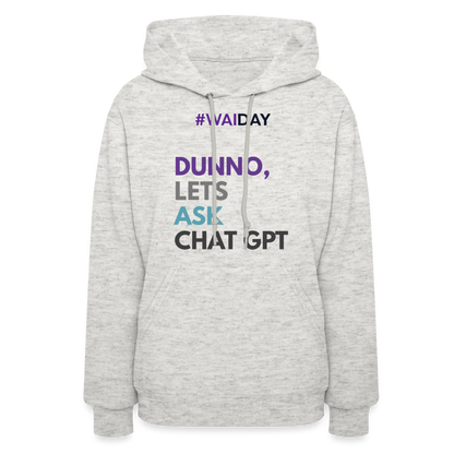 Women's Hoodie - Women In AI Day Edition - heather oatmeal