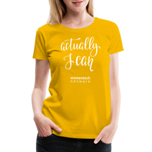 Load image into Gallery viewer, Women’s Premium T-Shirt - Actually I Can - sun yellow
