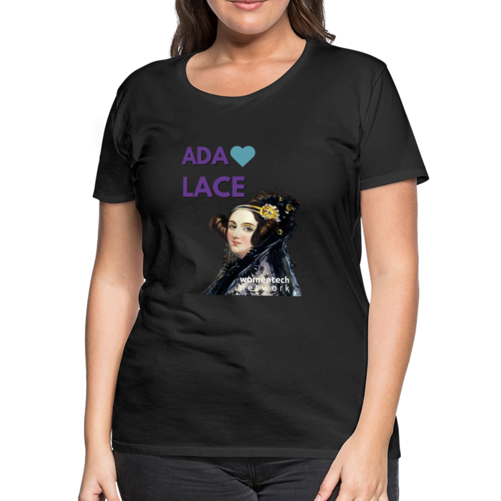 Women’s Premium T-Shirt - Ada Lovelace - Heart - black