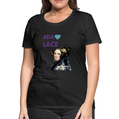 Women’s Premium T-Shirt - Ada Lovelace - Heart - black