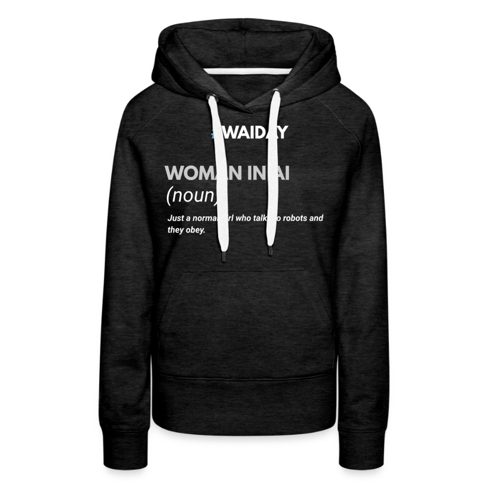 Women’s Premium Hoodie - Women In AI Day Edition - charcoal grey