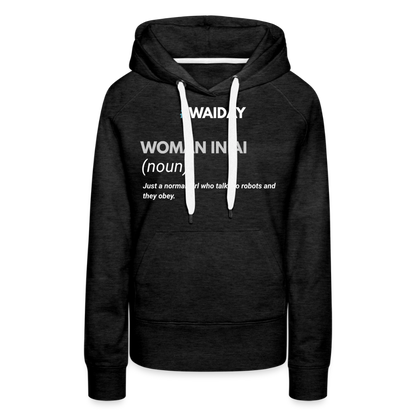 Women’s Premium Hoodie - Women In AI Day Edition - charcoal grey