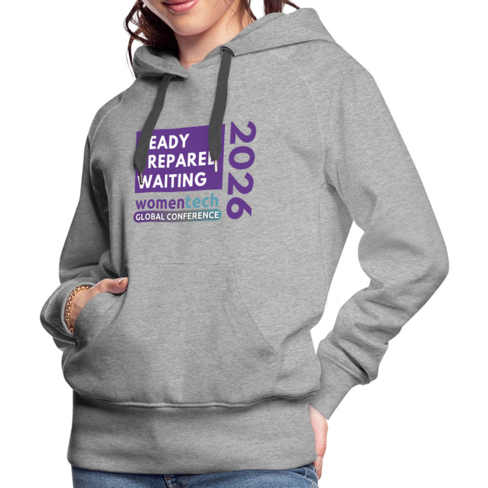 Women’s Premium Hoodie - Women in Tech Global Conference Collection - heather grey