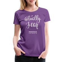 Load image into Gallery viewer, Women’s Premium T-Shirt - Actually I Can - purple
