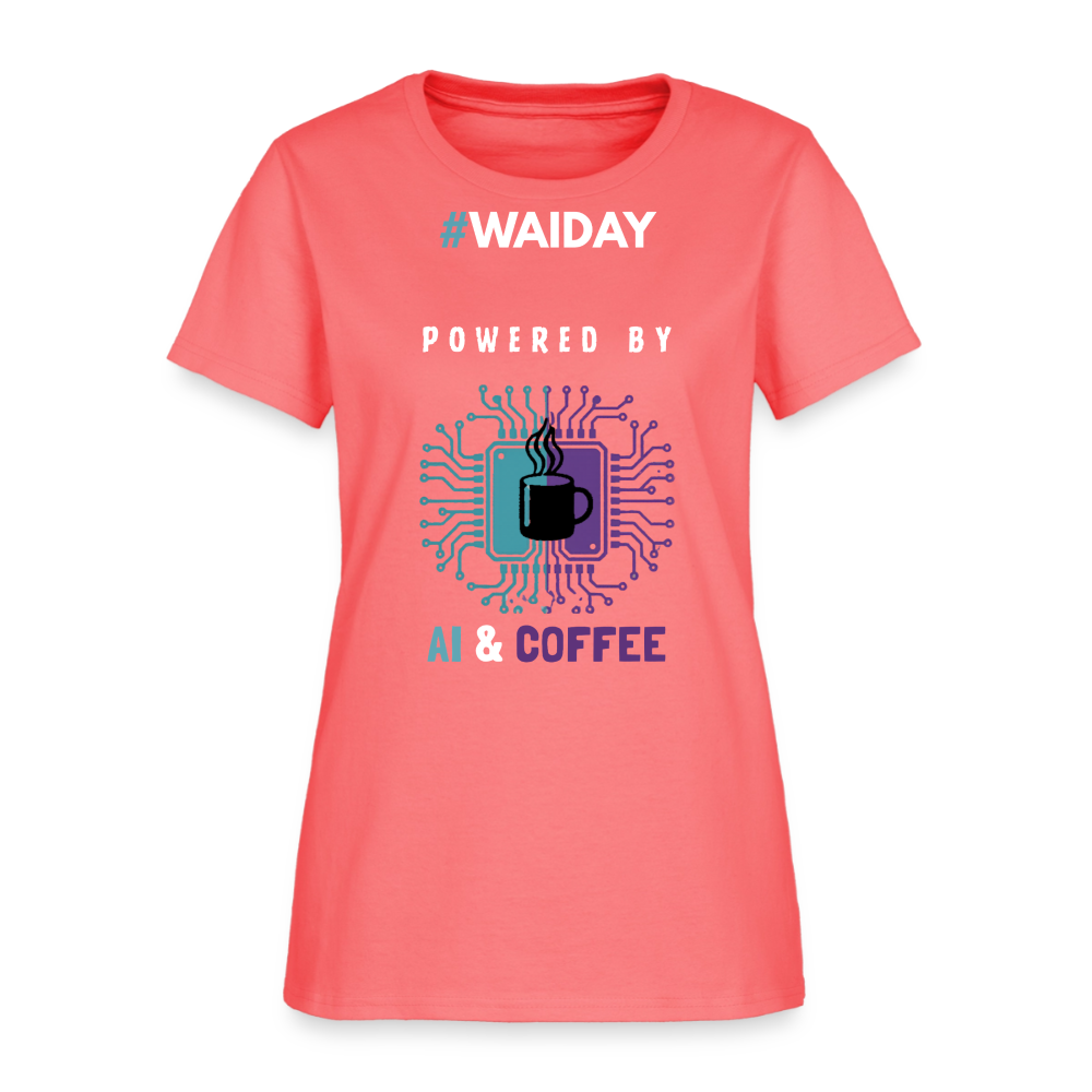 Women's T-Shirt - Women In AI Day Edition - coral