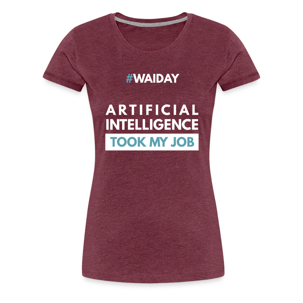 Women’s Premium T-Shirt - Women In AI Day Edition - heather burgundy
