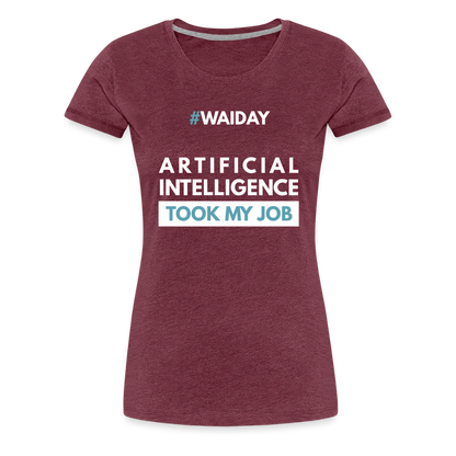 Women’s Premium T-Shirt - Women In AI Day Edition - heather burgundy