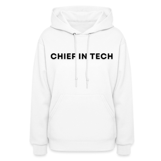 Chief in Tech White Women's Hoodie - white