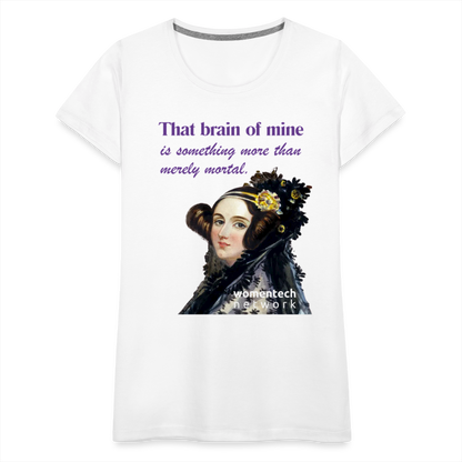 Women’s Premium T-Shirt - Ada Lovelace - That brain of mine - white