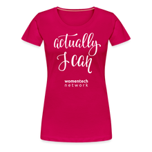 Load image into Gallery viewer, Women’s Premium T-Shirt - Actually I Can - dark pink
