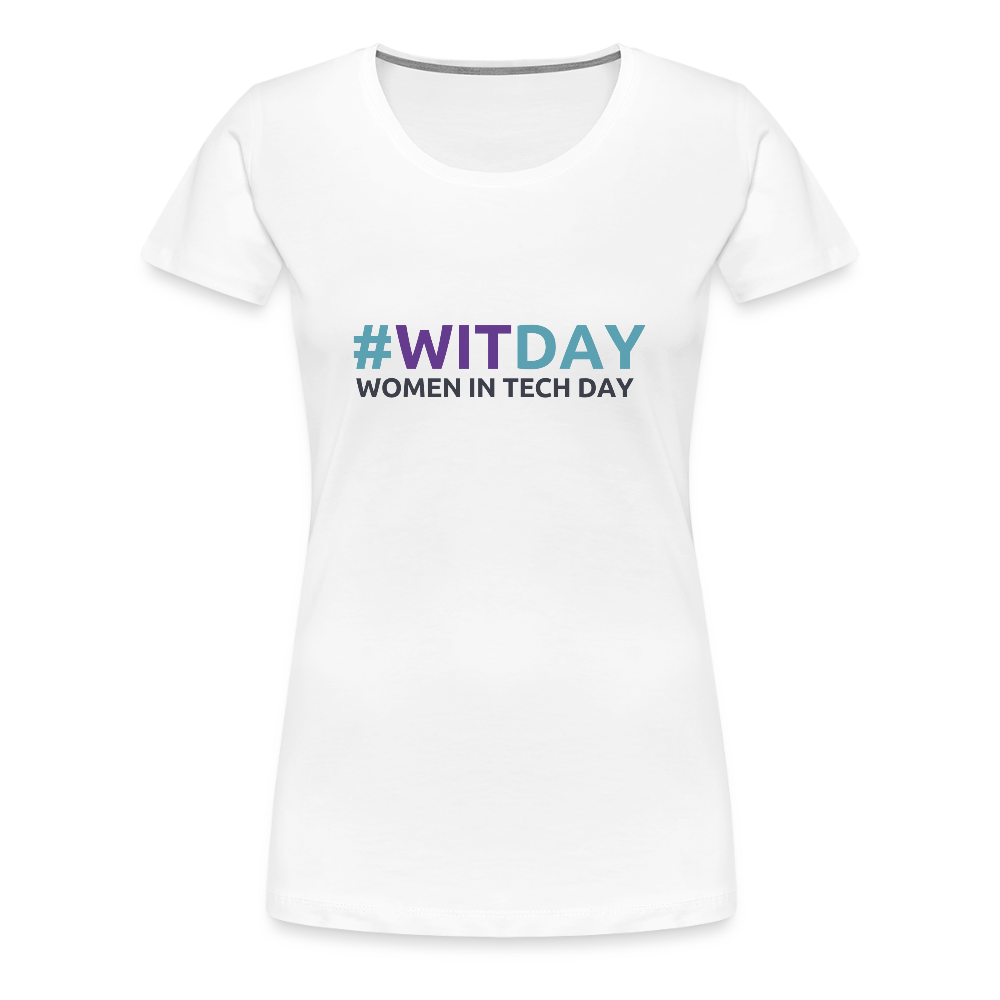 Women’s Premium T-Shirt - Women In Tech Day - white