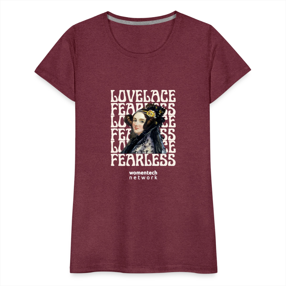 Women’s Premium T-Shirt - Ada Lovelace Edition - heather burgundy
