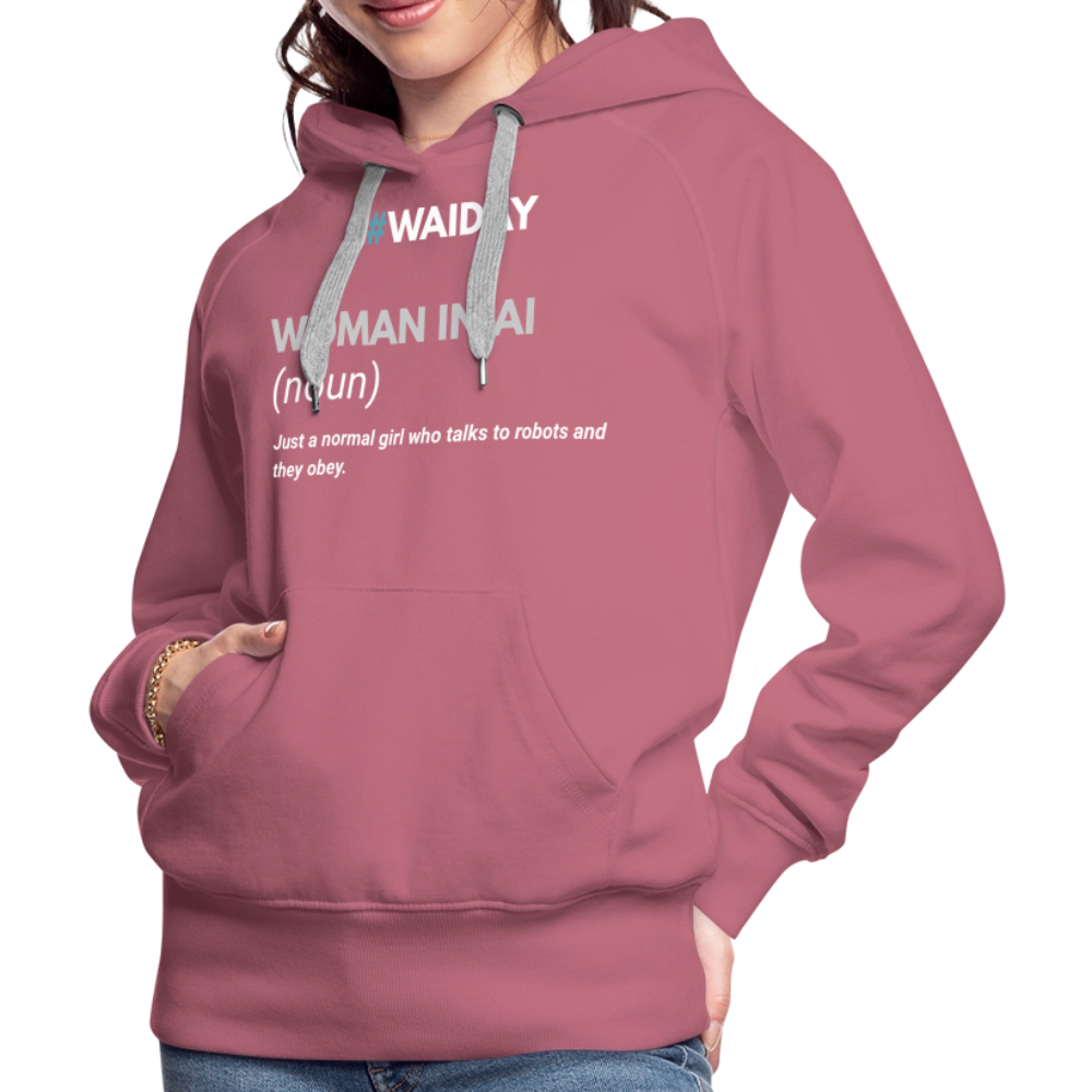 Women’s Premium Hoodie - Women In AI Day Edition - mauve