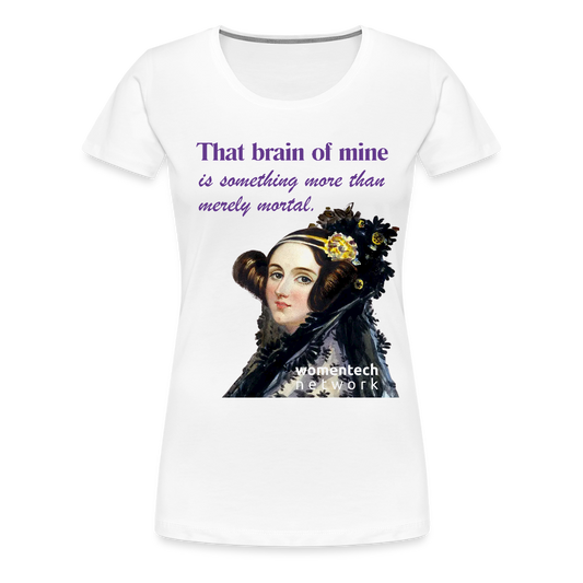 Women’s Premium T-Shirt - Ada Lovelace - That brain of mine - white