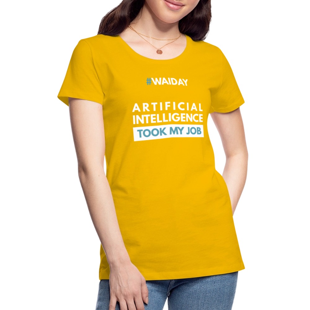 Women’s Premium T-Shirt - Women In AI Day Edition - sun yellow