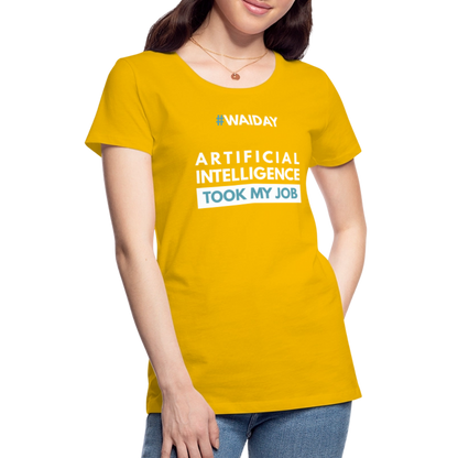 Women’s Premium T-Shirt - Women In AI Day Edition - sun yellow