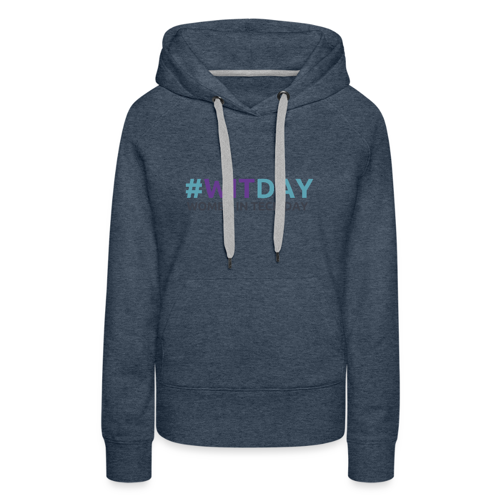 Women’s Premium Hoodie - Women in Tech Day - heather denim