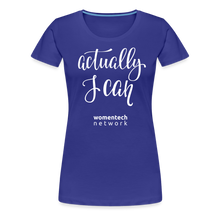 Load image into Gallery viewer, Women’s Premium T-Shirt - Actually I Can - royal blue
