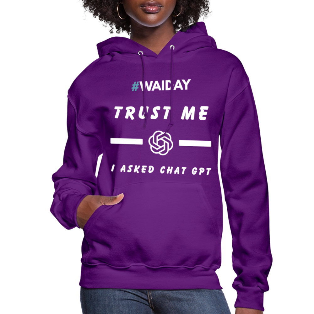 Women's Hoodie - Women In AI Day Edition - purple