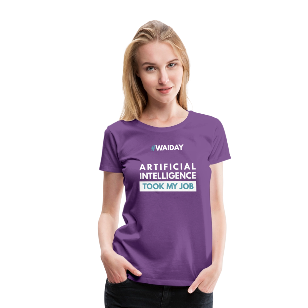 Women’s Premium T-Shirt - Women In AI Day Edition - purple