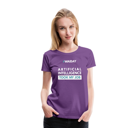 Women’s Premium T-Shirt - Women In AI Day Edition - purple