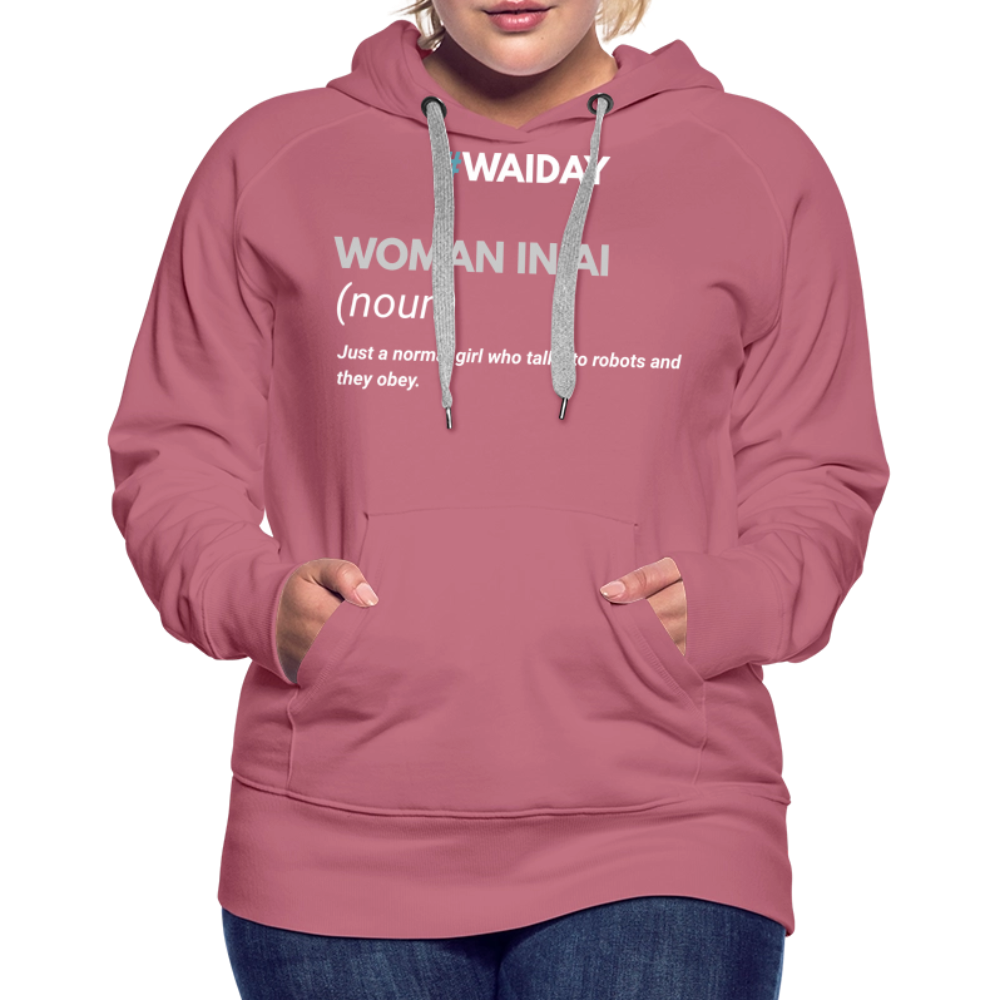 Women’s Premium Hoodie - Women In AI Day Edition - mauve