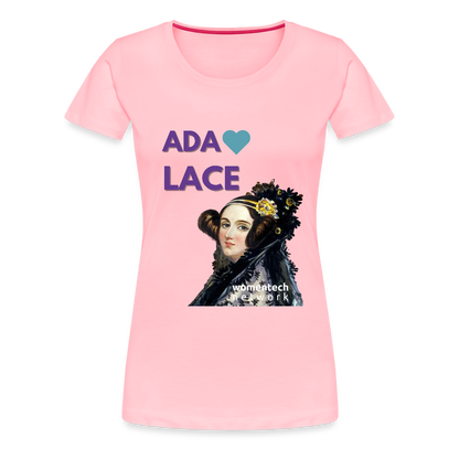 Women’s Premium T-Shirt - Ada Lovelace - Heart - pink