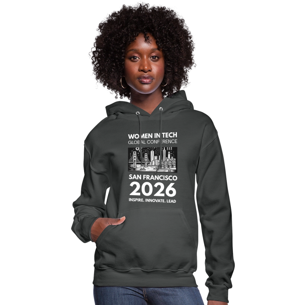 Women's Hoodie - Women in Tech Global Conference Collection - asphalt