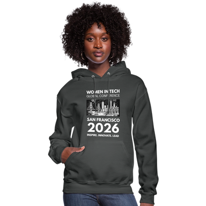 Women's Hoodie - Women in Tech Global Conference Collection - asphalt