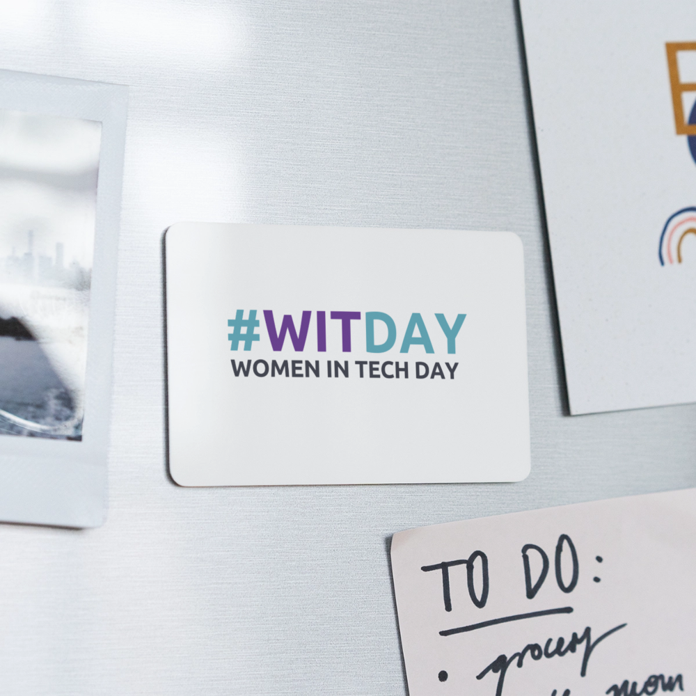 Rectangle Magnet #WITDAY - white