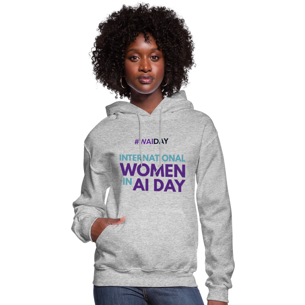 Women's Hoodie - Women In AI Day Edition - heather gray