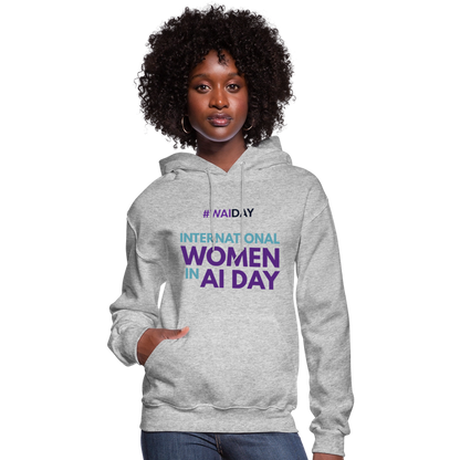 Women's Hoodie - Women In AI Day Edition - heather gray