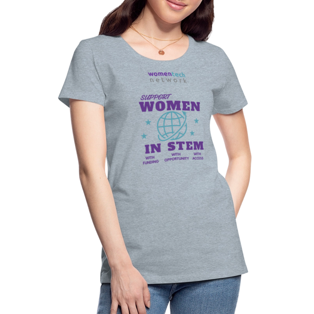 Women’s Premium T-Shirt - STEM Day Edition - heather ice blue