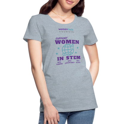 Women’s Premium T-Shirt - STEM Day Edition - heather ice blue