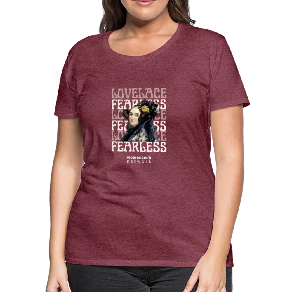 Women’s Premium T-Shirt - Ada Lovelace Edition - heather burgundy