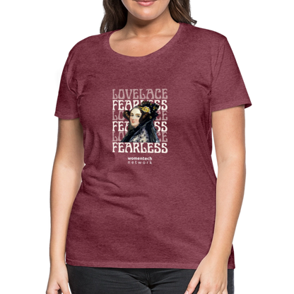 Women’s Premium T-Shirt - Ada Lovelace Edition - heather burgundy