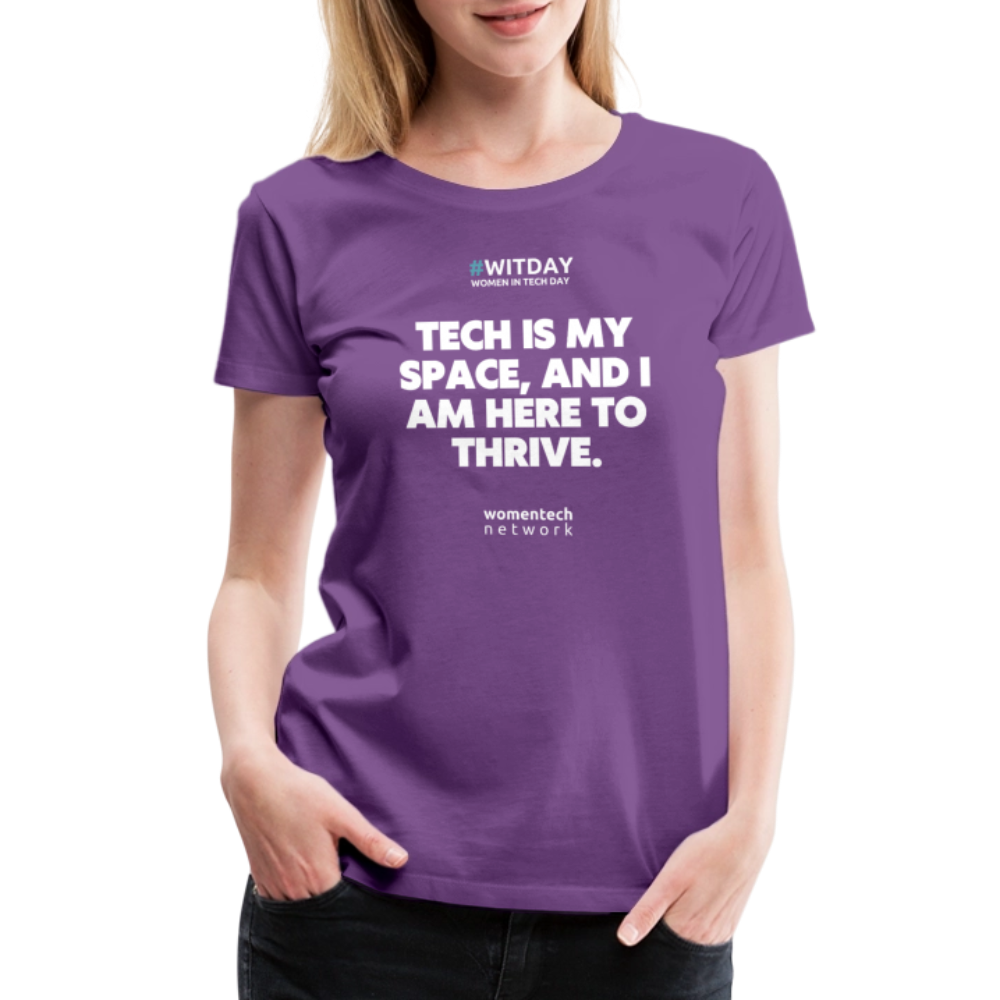 Women’s Premium T-Shirt - Tech is my space - purple