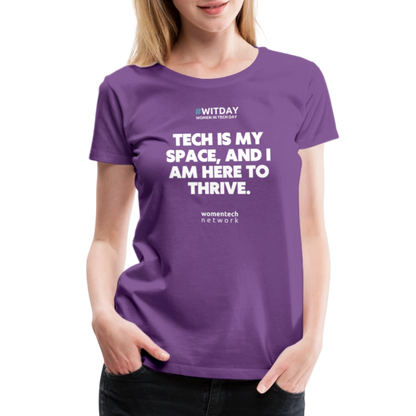 Women’s Premium T-Shirt - Tech is my space - purple