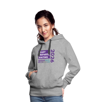 Women’s Premium Hoodie - Women in Tech Global Conference Collection - heather grey