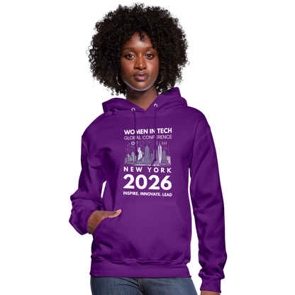 Women's Hoodie -  Women in Tech Global Conference Collection - purple