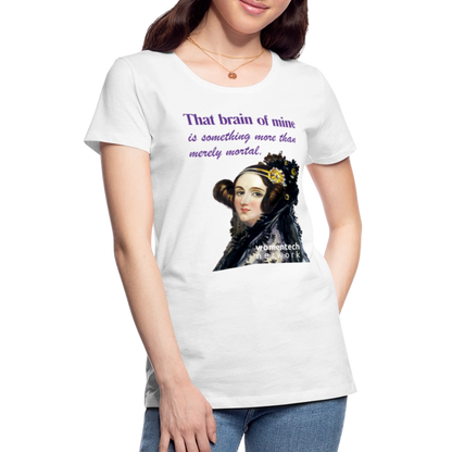 Women’s Premium T-Shirt - Ada Lovelace - That brain of mine - white