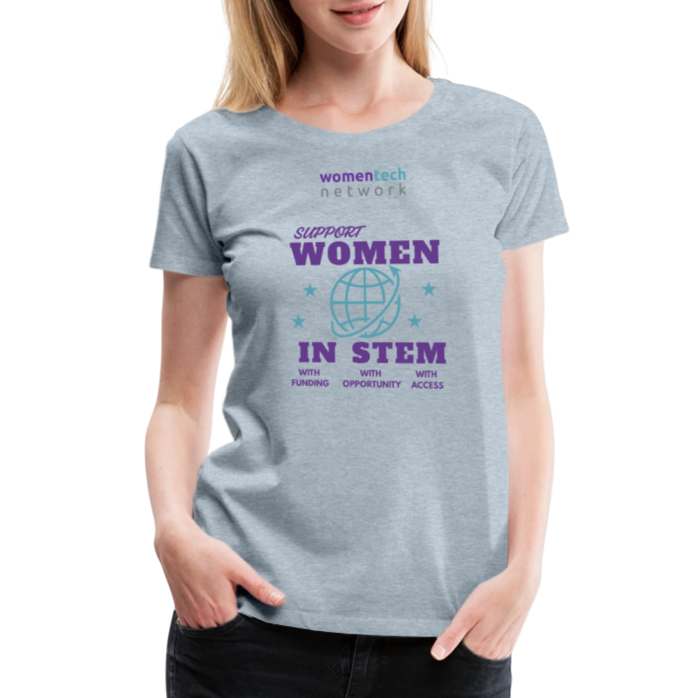 Women’s Premium T-Shirt - STEM Day Edition - heather ice blue