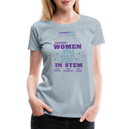 Women’s Premium T-Shirt - STEM Day Edition - heather ice blue