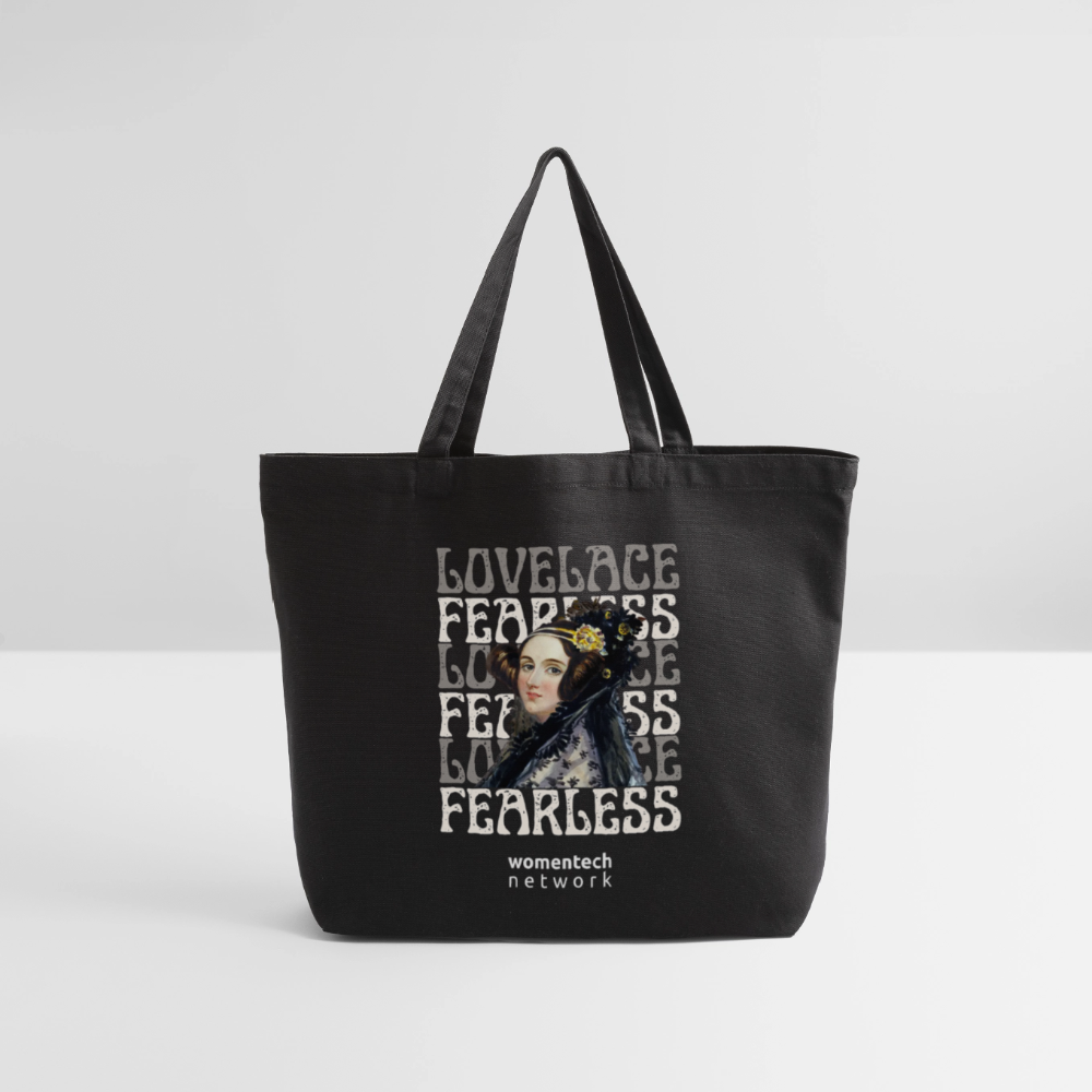 Eco-Friendly Cotton Tote - Ada Lovelace Edition - black