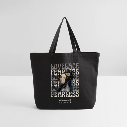 Eco-Friendly Cotton Tote - Ada Lovelace Edition - black