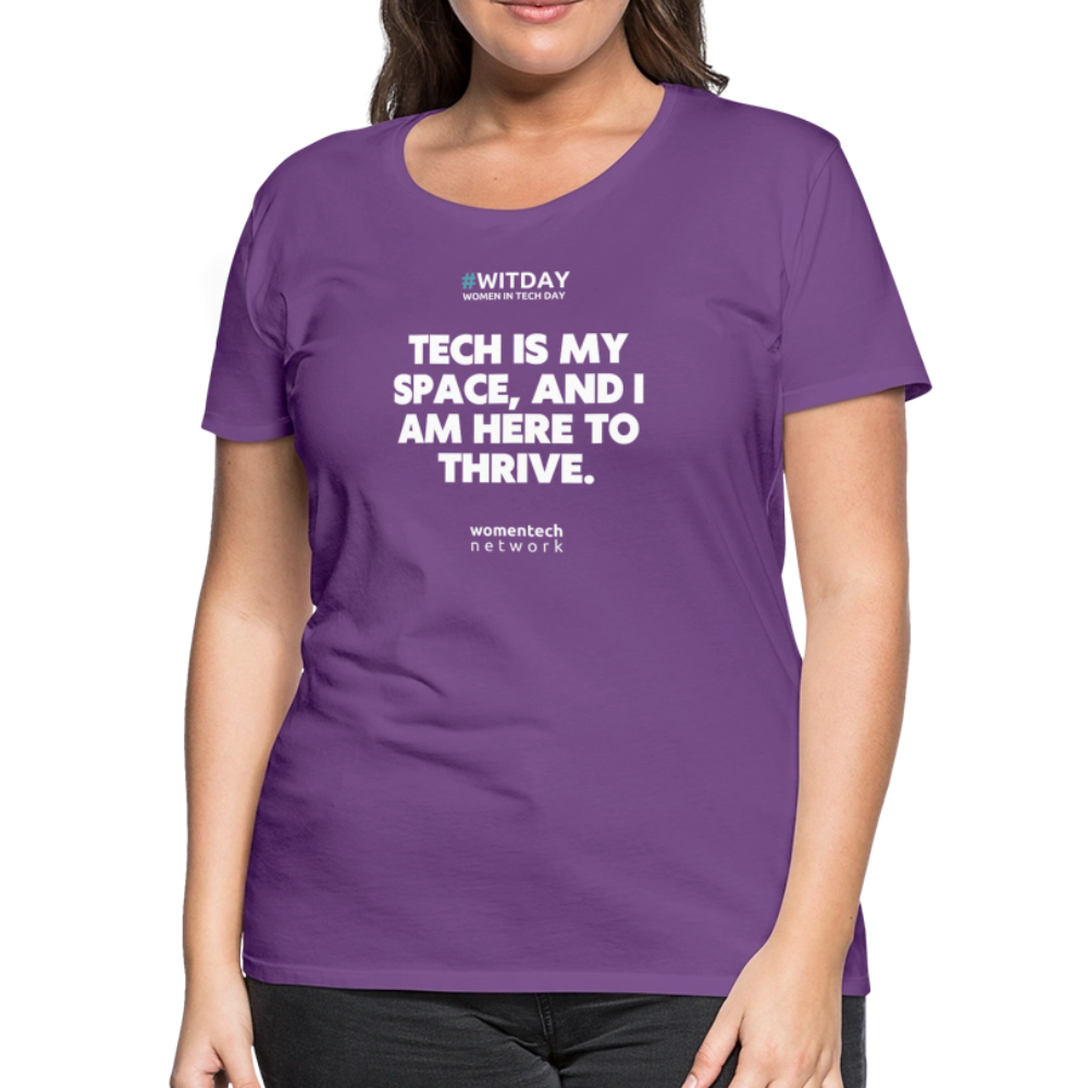 Women’s Premium T-Shirt - Tech is my space - purple