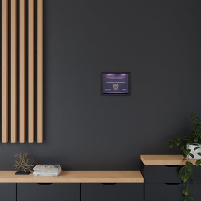 Winner Printing Licence & Exclusive Chief in Tech Global Awards Certificate - Matte Canvas, Pinewood Framed (Multi-color)